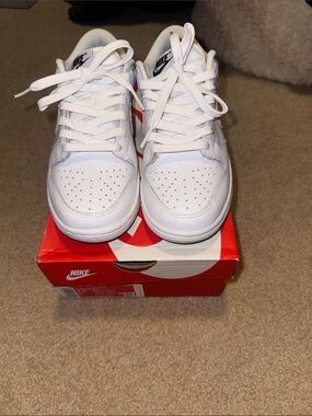 Nike White Dunks with Animal Print